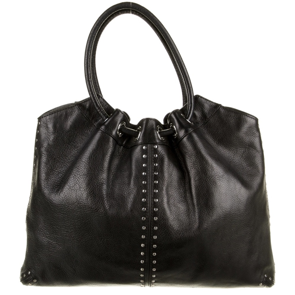 Michael Kors Black Studded Leather Shoulder Bag